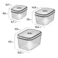 Kit Potes Plásticos Transparente com Tampa Branca 8 Unidades Electrolux