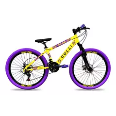 Bicicleta Grau Aro 26 Freios A Disco 21 Velocidades Colli Cor Amarelo Tamanho do quadro 13.5