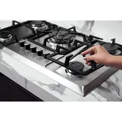 Cooktop A Gás Fischer 5 Bocas Tripla Chama Infinity
