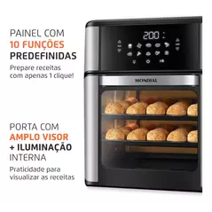 Fritadeira Air Fryer Forno Oven 12L, Mondial, 2200W - AFON-12L-BI