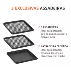 Fritadeira Air Fryer Forno Oven 12L, Mondial, 2200W - AFON-12L-BI
