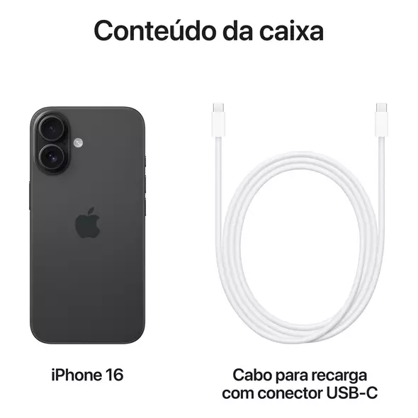 Apple iPhone 16 (128 GB) - Preto
