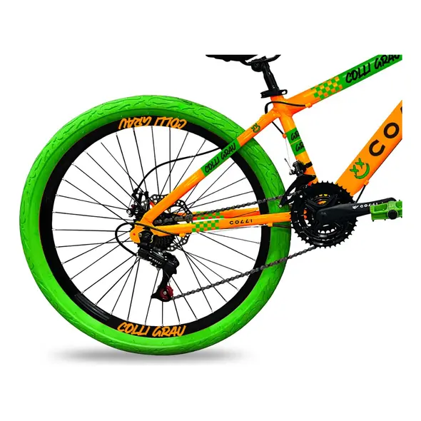 Bicicleta Grau Aro 26 Freios A Disco 21 Velocidades Colli Cor Laranja/Neón Tamanho do quadro 13.5